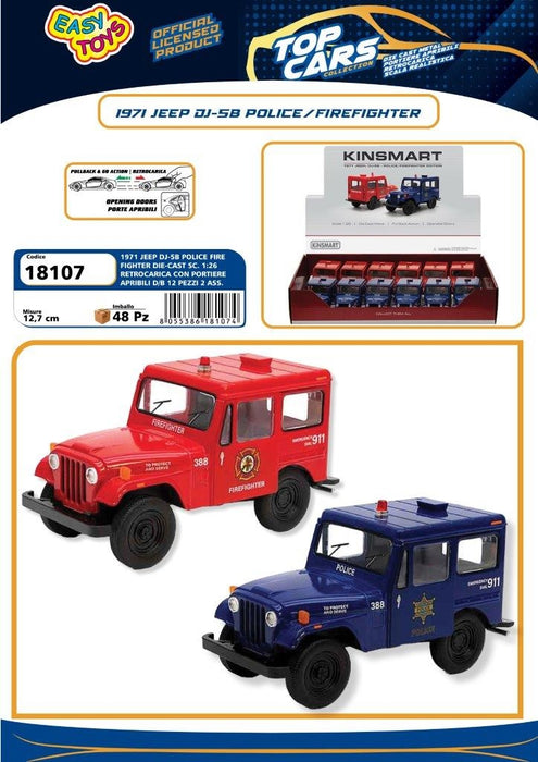 EASY TOYS 1971 JEEP DJ-5B POLICE/FIREFIGHTER- Conf da 1