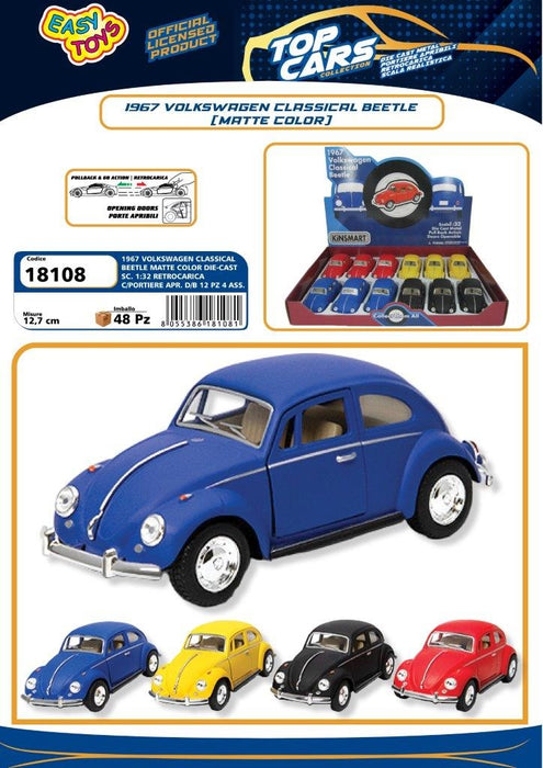 EASY TOYS 1967 VOLKSWAGEN CALSSICAL BEETLE MATTE COLOR- Conf da 1