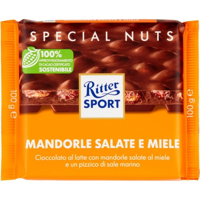 RITTER TAVOLETTA MANDORLE SALATE E MIELE GR.100 - Conf. da 1