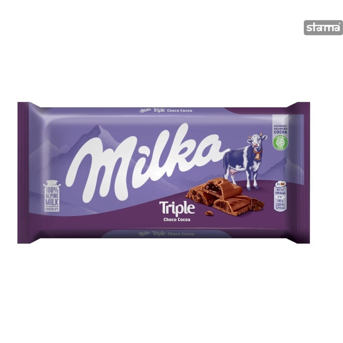 MONDELEZ MILKA TAVOLETTA DI CIOCCOLATO 90 GR TRIPLE CHOCO - Conf. da 1